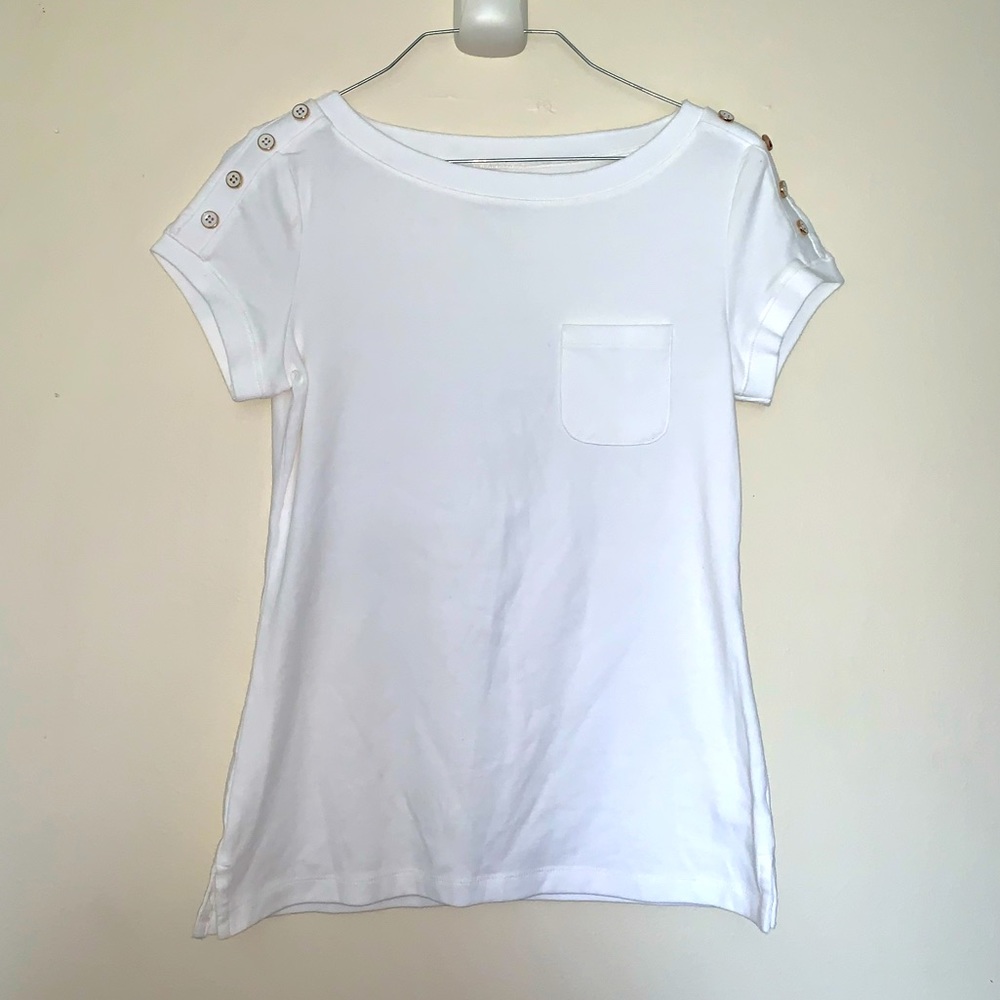 Talbots white tee women’s size small
